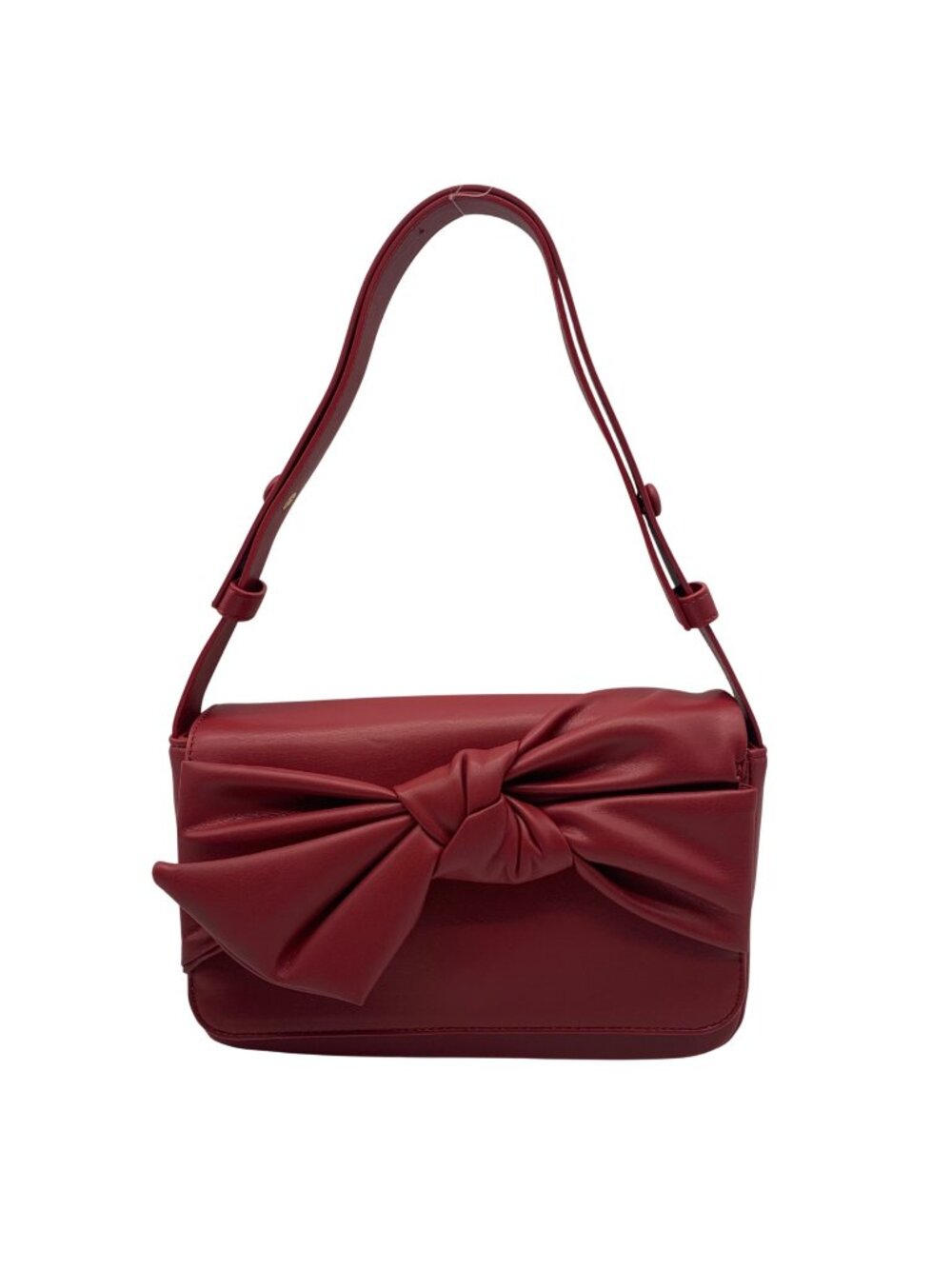 Like Dreams Red Leather Bowtie Shoulder Bag